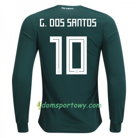 Koszulka Meksyk G.Dos Santos 10 Domowe Koszulki Piłkarskie Mistrzostwa Świata 2018 Długi Rękaw